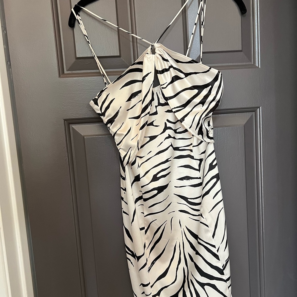 Zara black & white mini dress